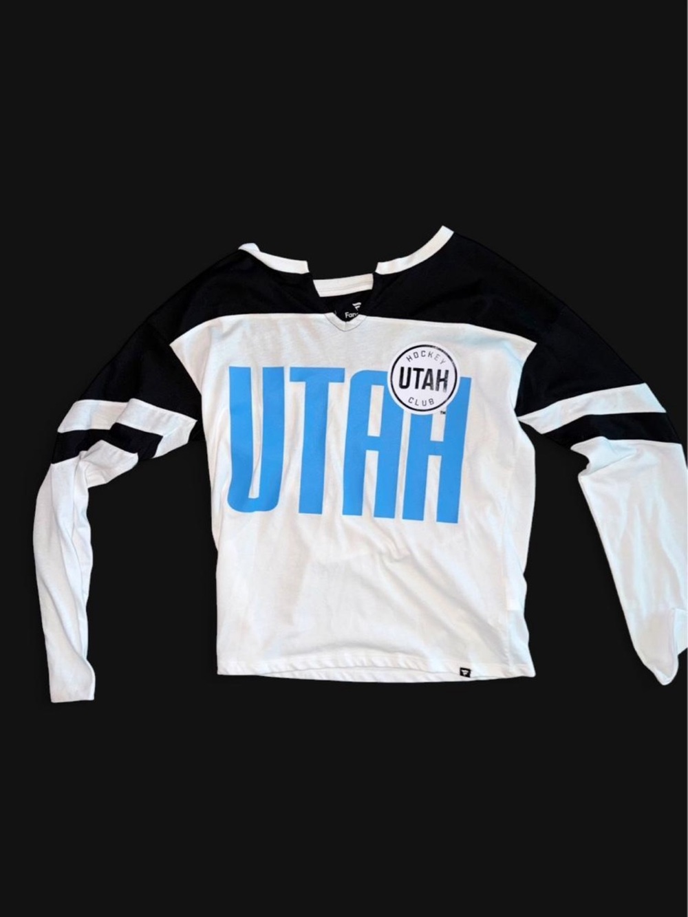 Fanatics White Tee with Black Interior Trim